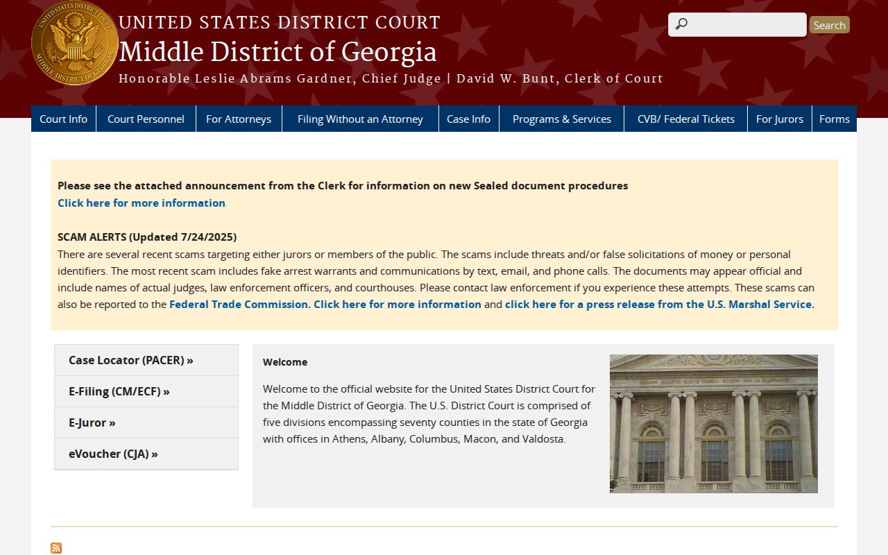 Early County criminal records federal court