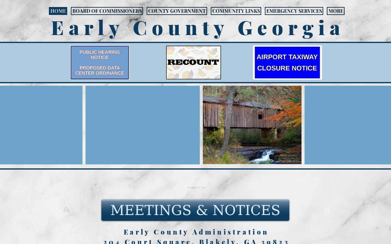 Early County criminal history county homepage