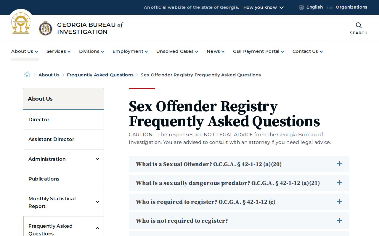 Early County criminal records registry rules